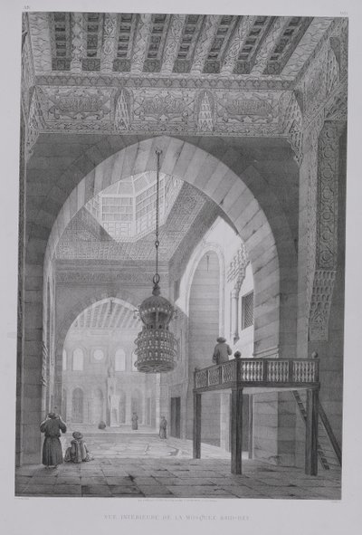 Interior of the Mosque of Kaid-Bey, plate 55 from 